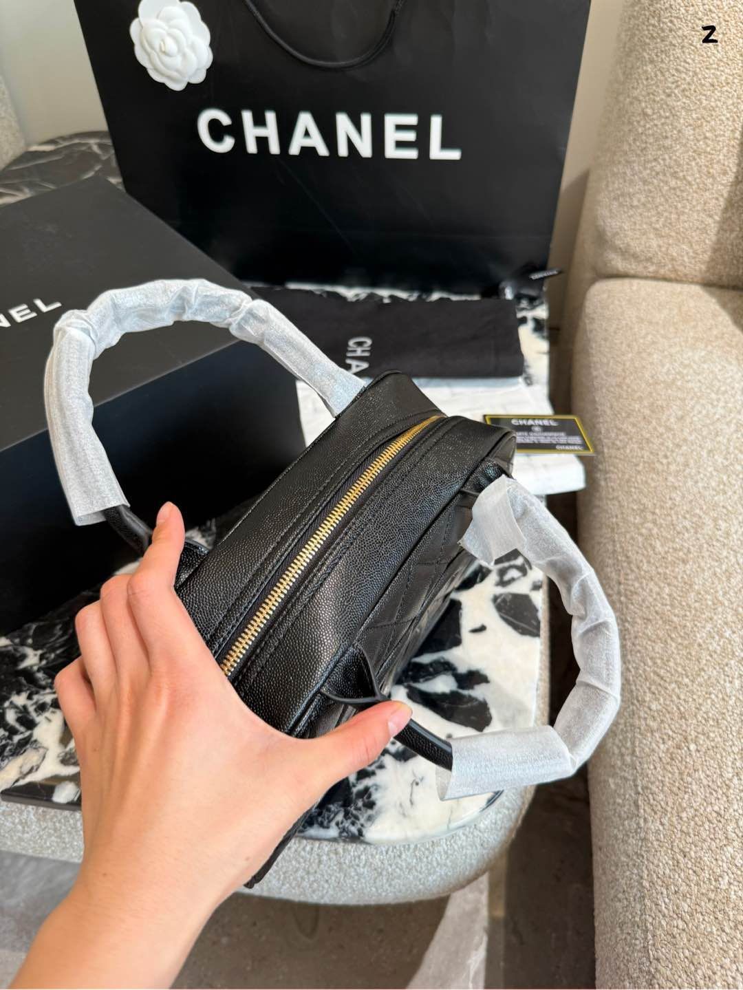 VINTAGE シャネル キルティング ボウリング バッグ 今日特価】Chanel Vintage Bowling Bag シャネル ヴィンテージ