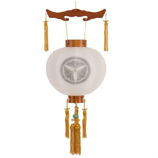 盆提灯 八女提灯 家紋承り提灯 門提灯丸 家紋入り 無地 13号 （P4)(8324-gj013lk) 盆提灯 八女提灯 家紋承り提灯 門提灯丸 家紋入り 絹二重無地