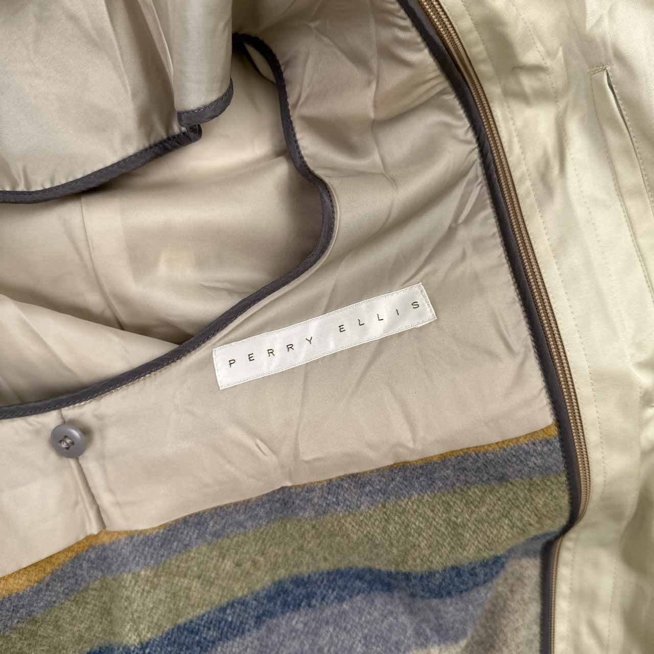 PERRY ELLIS ペリーエリス ライナー付き ステンカラーコート M/ライト 