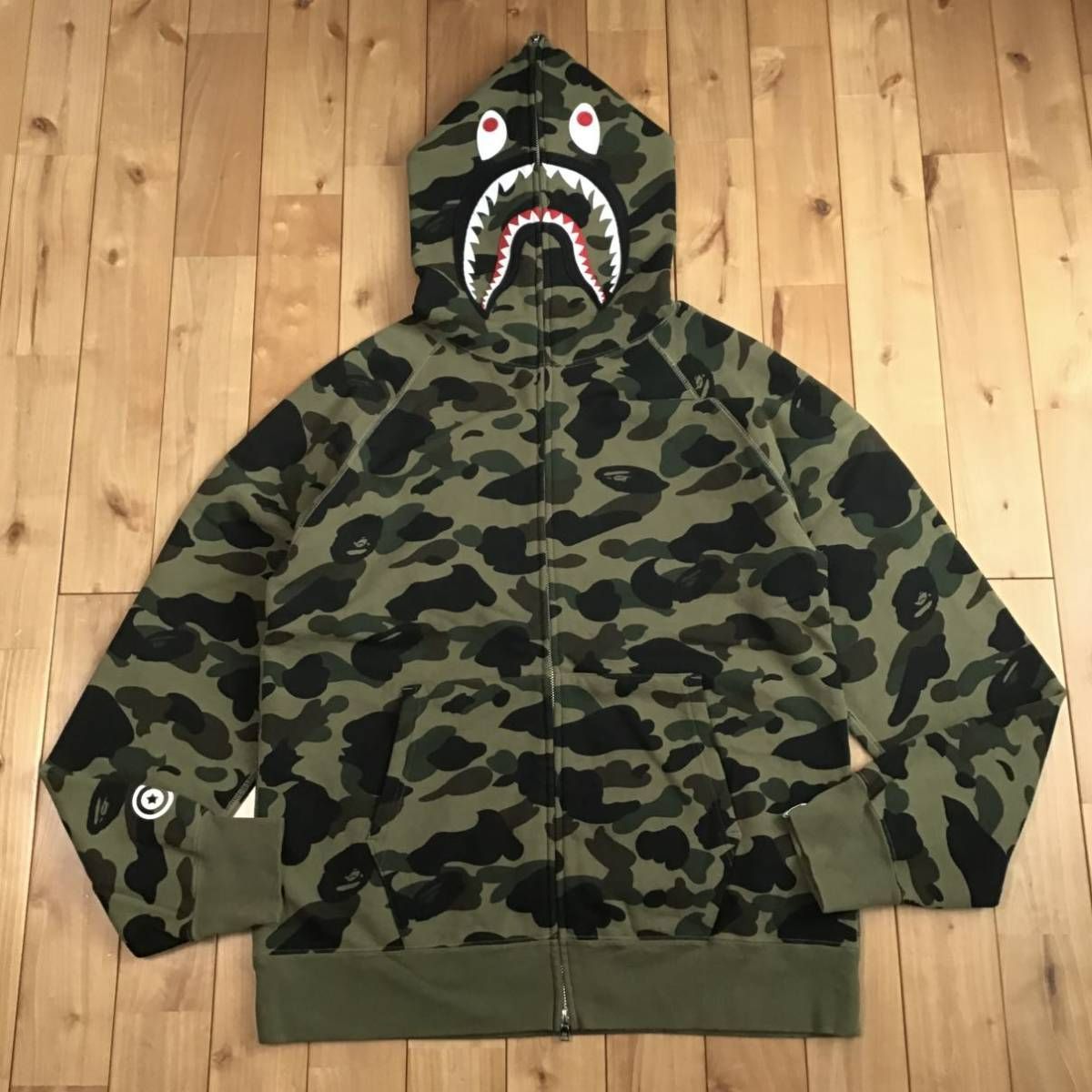 ☆2XL☆ 1st camo green シャーク パーカー shark full zip hoodie a bathing ape BAPE エイプ  ベイプ アベイシングエイプ 迷彩 XXL - メルカリ