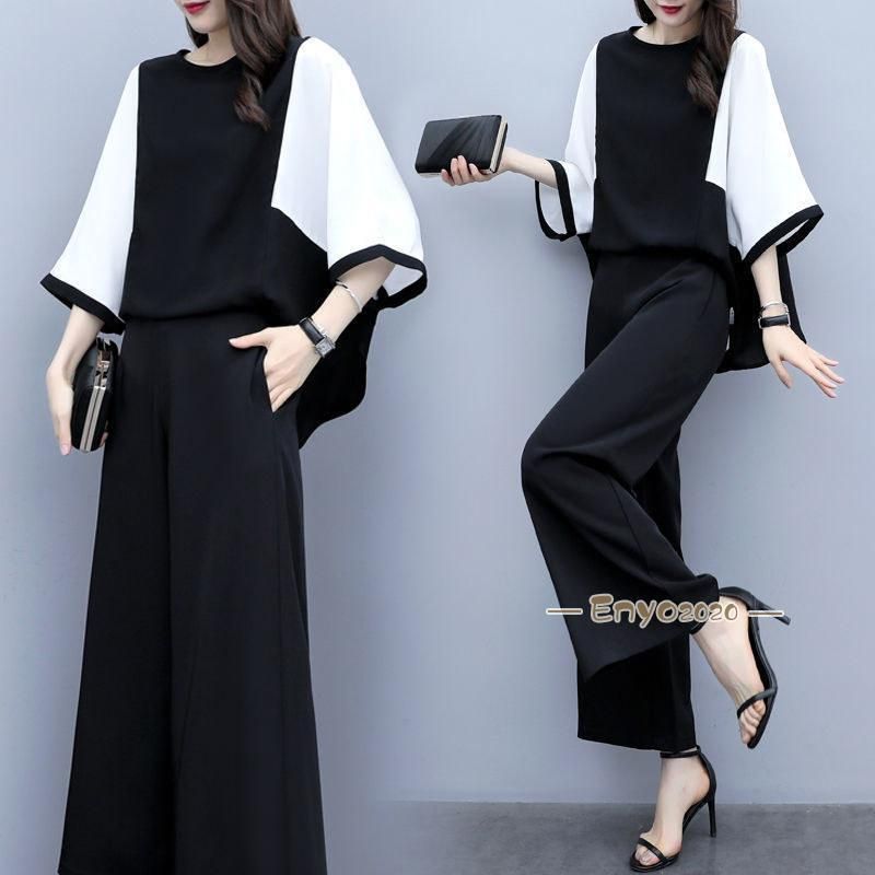 新品♪ セットアップ レディース パンツ 上下セット ブラウス