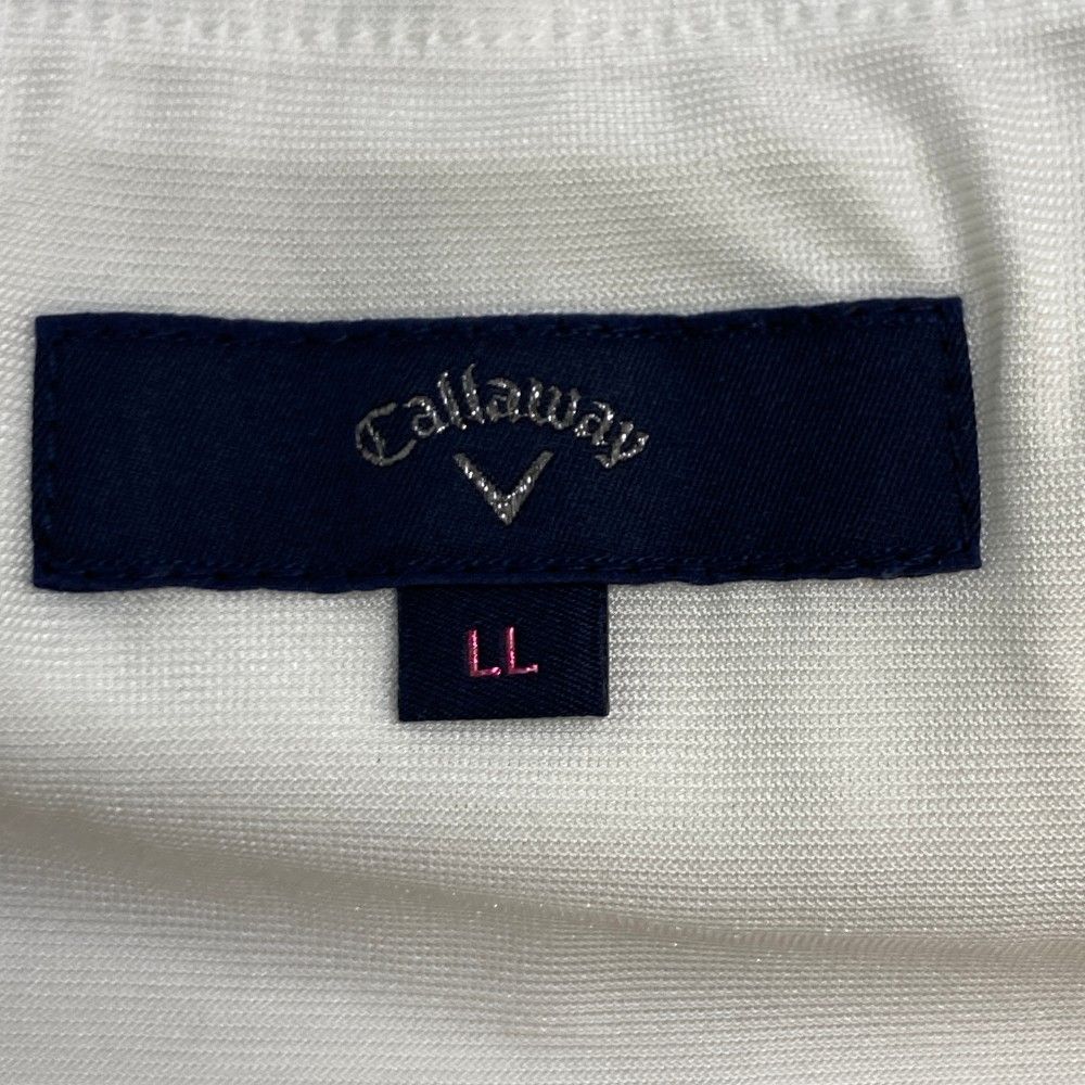 サイズ：LL CALLAWAY キャロウェイ 襟プリント 半袖ワンピース