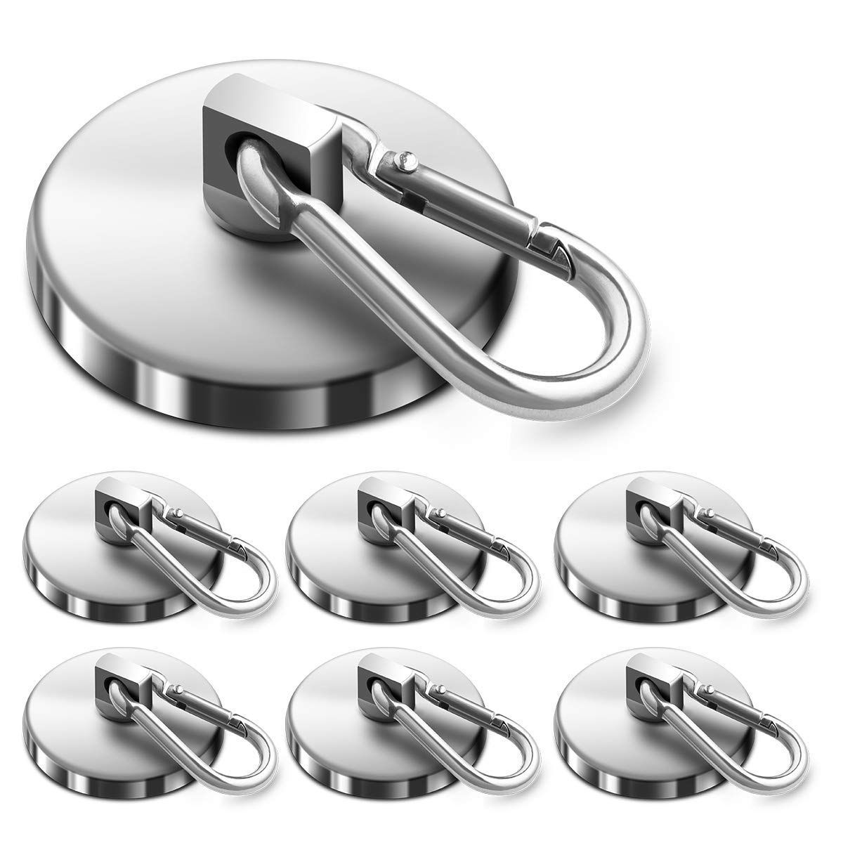 Color:6個入(32mm) マグネットフック Cosego 強力 磁石 フック取外可能 直径32ｍｍ 耐荷重32KG 6個入 金属製シルバー キッチン/オフィス/業務/浴室/室外/壁掛け用 (6個入)