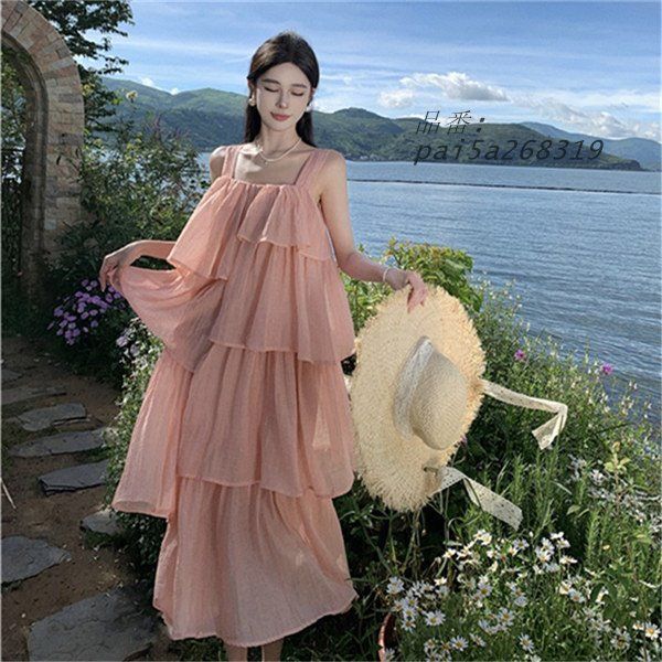 リゾートワンピース レディース サマードレス ワンピース Aライン ハワイ 沖縄 pai5a268319