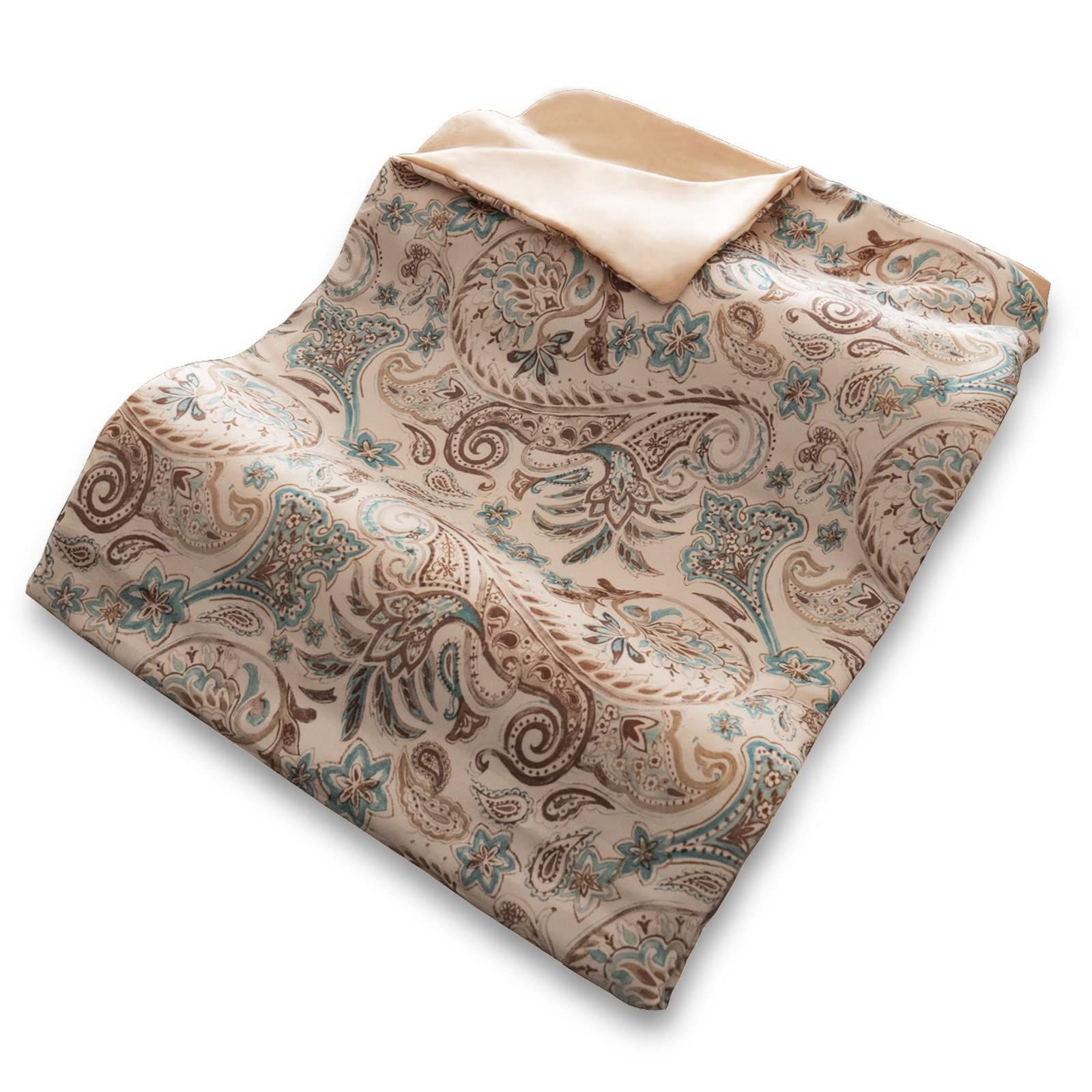 特価商品】150×210cm かけ布団カバー ペイズリー 布団カバー ベージュ