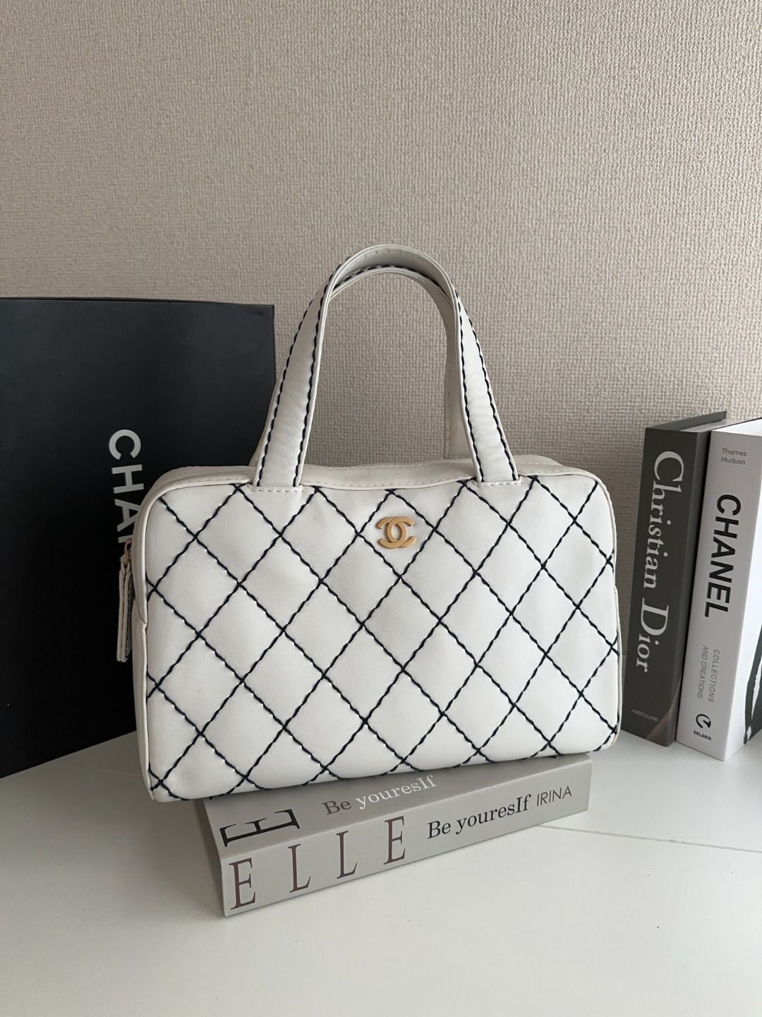 CHANEL シャネル レア ワイルドステッチ レザー ハンドバッグ
