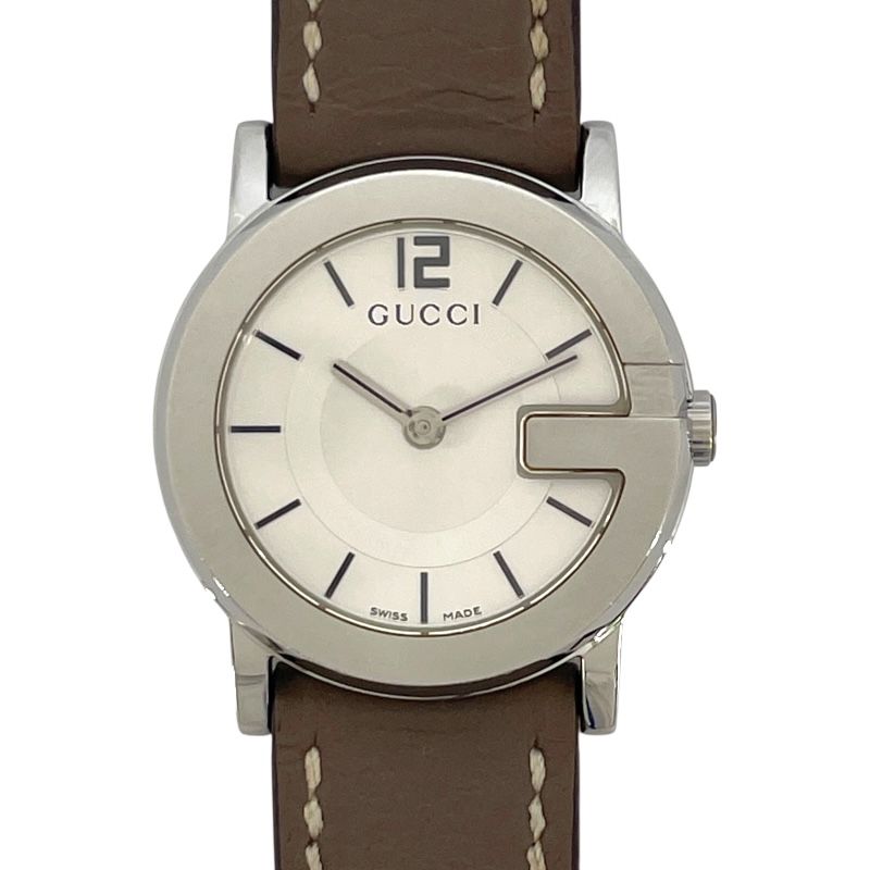 グッチ GUCCI Gラウンド 101L シルバー SS クオーツ ユニセックス 腕時計