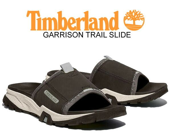 ティンバーランド ギャリソン トレイル スライド Timberland GARRISON TRAIL SLIDE BLACK LEATHER TB0A29NV015 コンフォートサンダル メンズ a29nv ブラック
