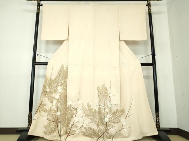 平和屋着物●豪華色留袖 刺繍 梅松文 金彩 阪急百貨店扱い 正絹 DAAY1503ps