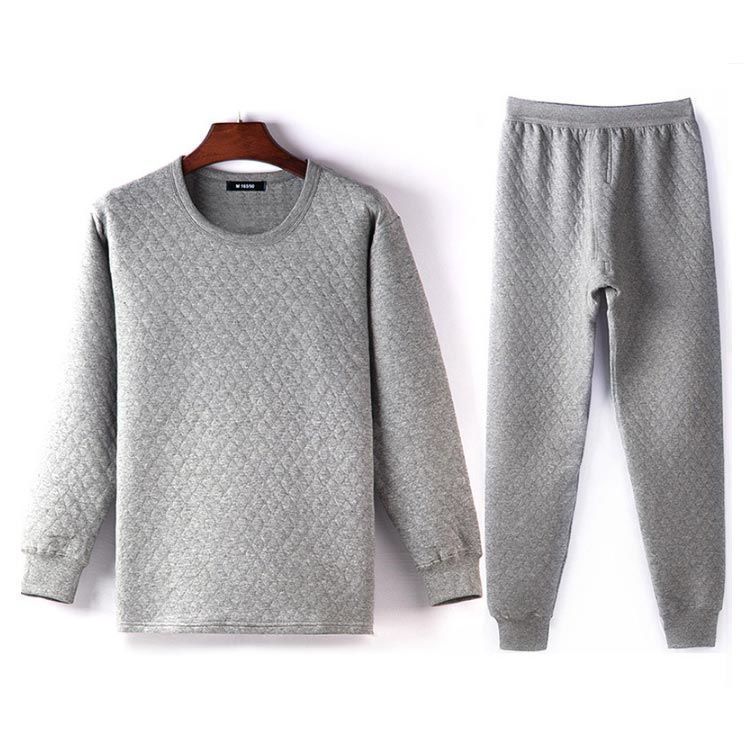 100％綿 キルトニット パジャマ 上下セット 長袖 プルオーバー メンズ ヒートテック 肌着 キルティング 中綿入り インナーウェア 暖かい 春秋冬 ルームウェア 部屋着 セットアップ スリム 細身 zyz9685