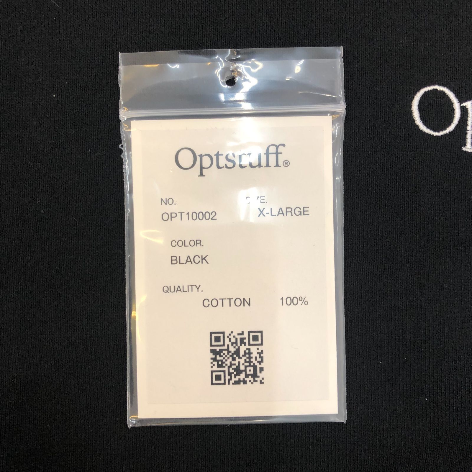 OPTSTUFF CREWNECK SWEAT SHIRT OPT10002 BLACK XL オプトスタフ