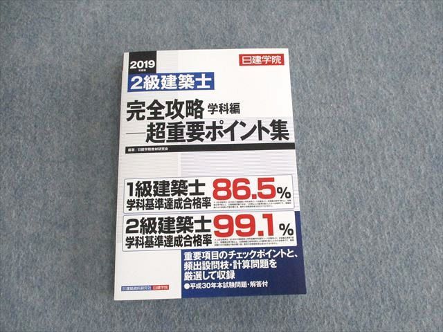 UR01-073 日建学院 2級建築士 完全攻略学科編 超重要ポイント集 2020年合格目標 未使用品 17m4B