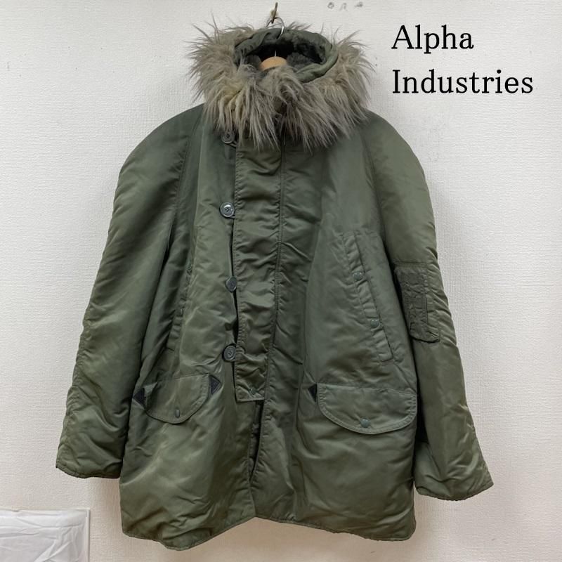 ALPHA アルファ ジャケット、上着 ジャンパー、ブルゾン 90s USA製 N-3B フライト ジャケット モッズ コート ミリタリー フェイクファーフード