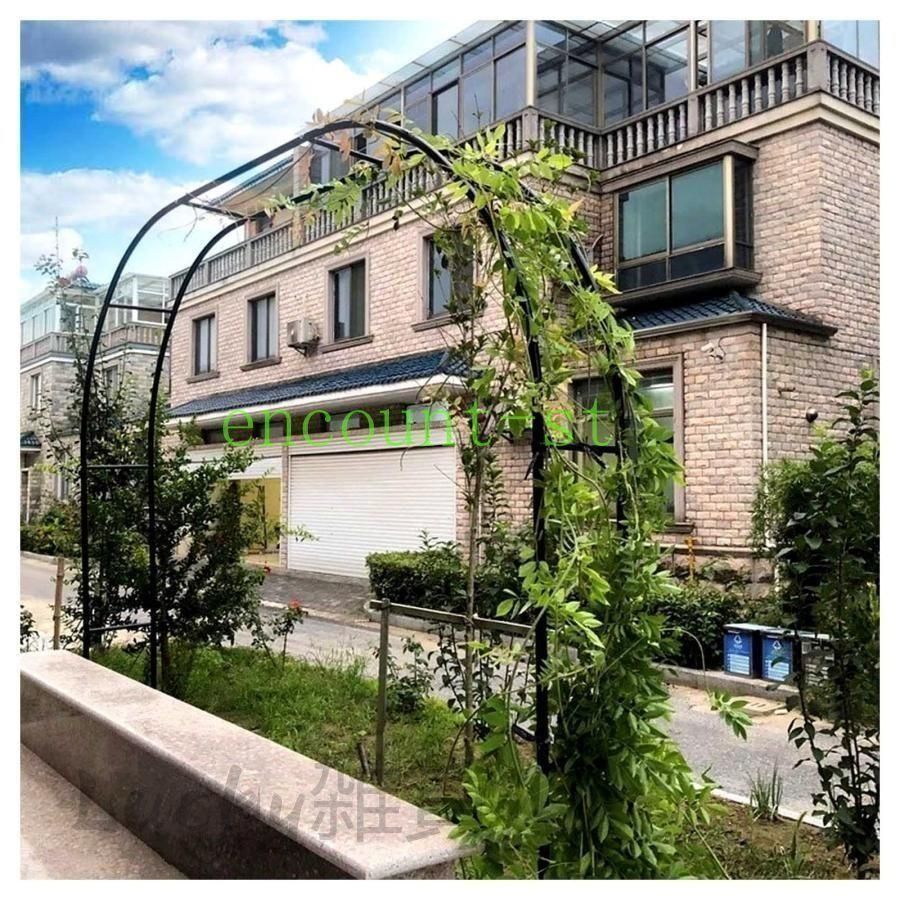 ガーデンアーチ 鉄製 バラアーチ 錆びない パイプ径16mm 幅116×奥行40