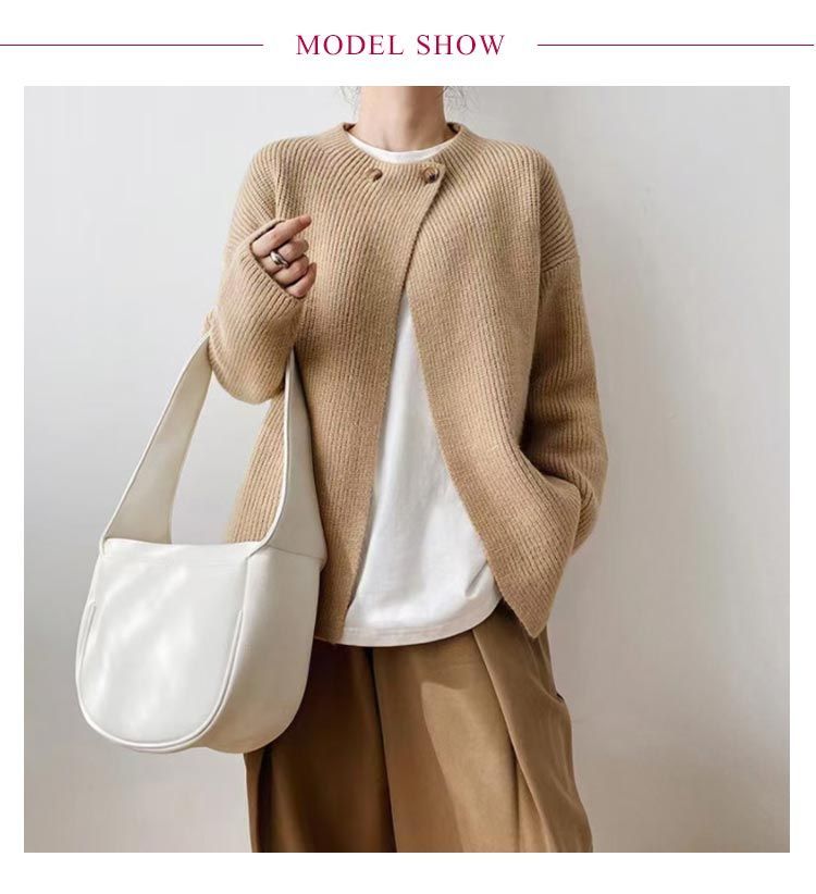 カーディガン レディース 秋冬 ゆったり 秋服 トップス ショート丈 カーディガン 厚手 オフィス アウター 長袖 女性 冬 ニットカーディガン コーデ万能 20代 カーディガン レディース 秋冬 秋服 トップス ショート丈