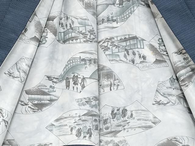 平和屋本店■極上　男性　お召　アンサンブル　100亀甲　キングサイズ　逸品　CYAA2438s5 平和屋本店□極上 男性 お召 アンサンブル 100亀甲 キングサイズ 逸品