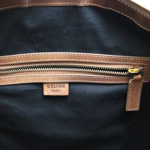セリーヌ ベージュ キャンバス レザー ボストンバッグ CELINE】セリーヌ ボストンバッグ ベージュ キャンバス×レザー