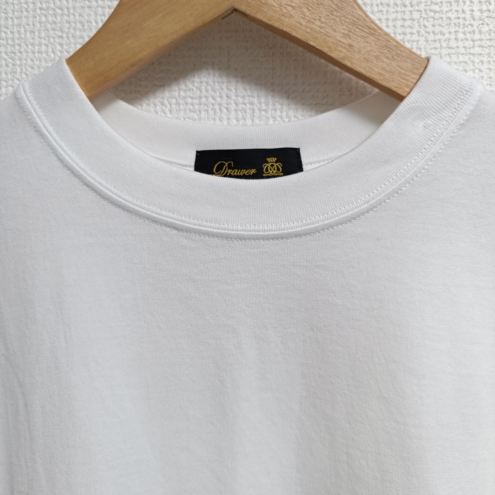DRAWER ドゥロワー バックエンブレム刺繍ノースリーブカットソー 
