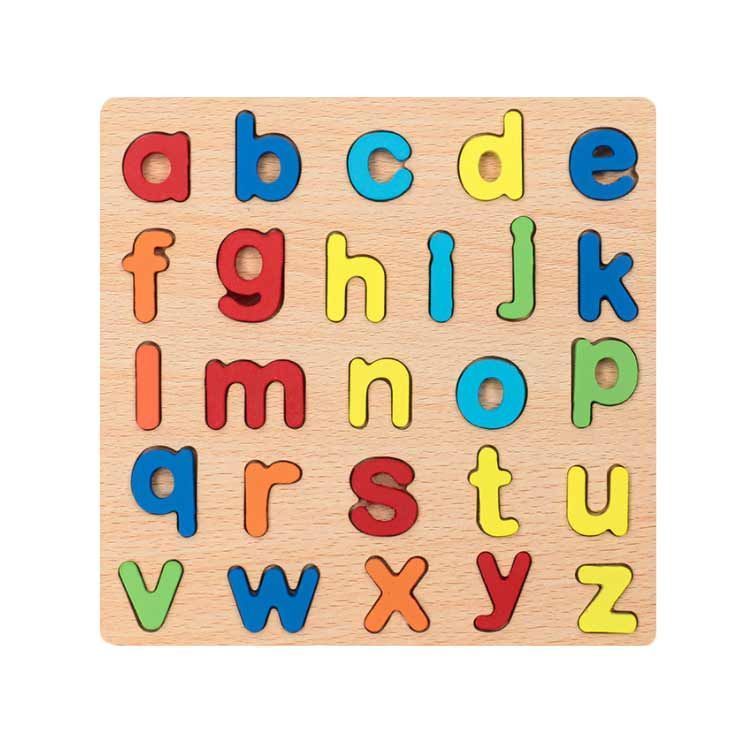 木製つみき　アルファベット　数字 つみき 子供 数字 木のおもちゃ 2枚セット パズル 積み木