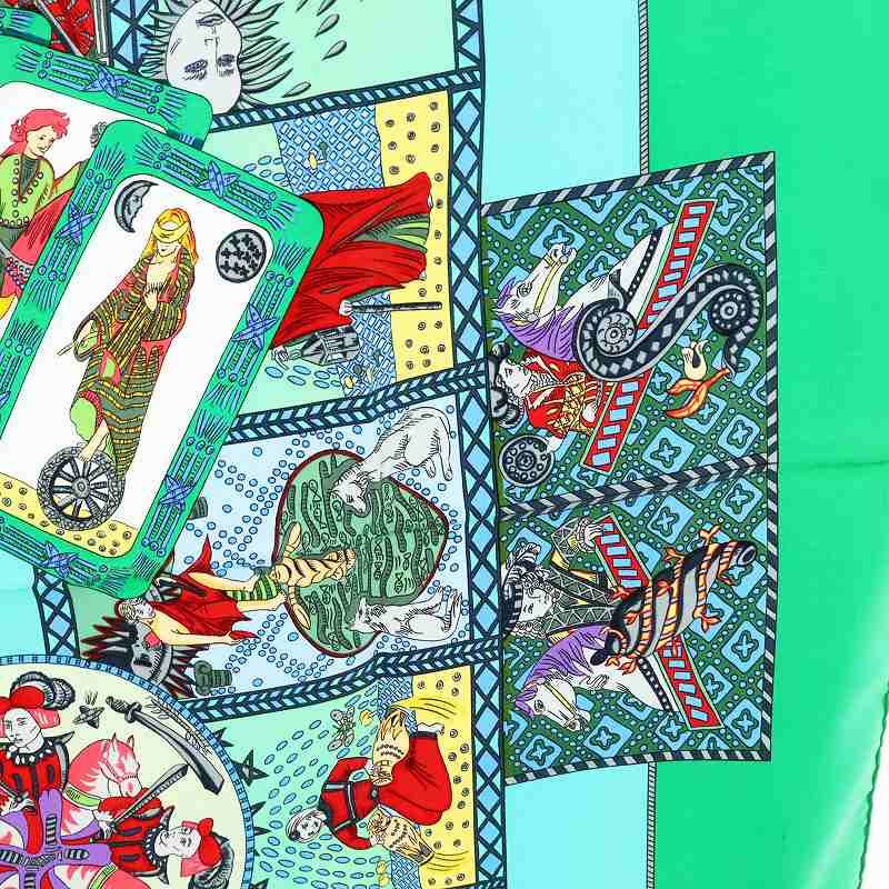 エルメス HERMES カレ90 LE TAROT タロットカード スカーフ ロゴ