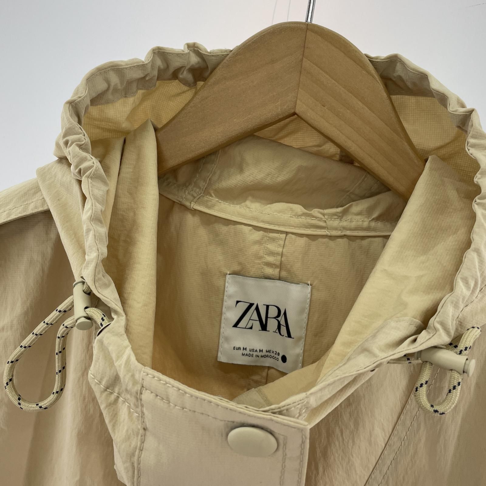 ZARA コート ポンチョ ベージュ カジュアルジャケット ショート