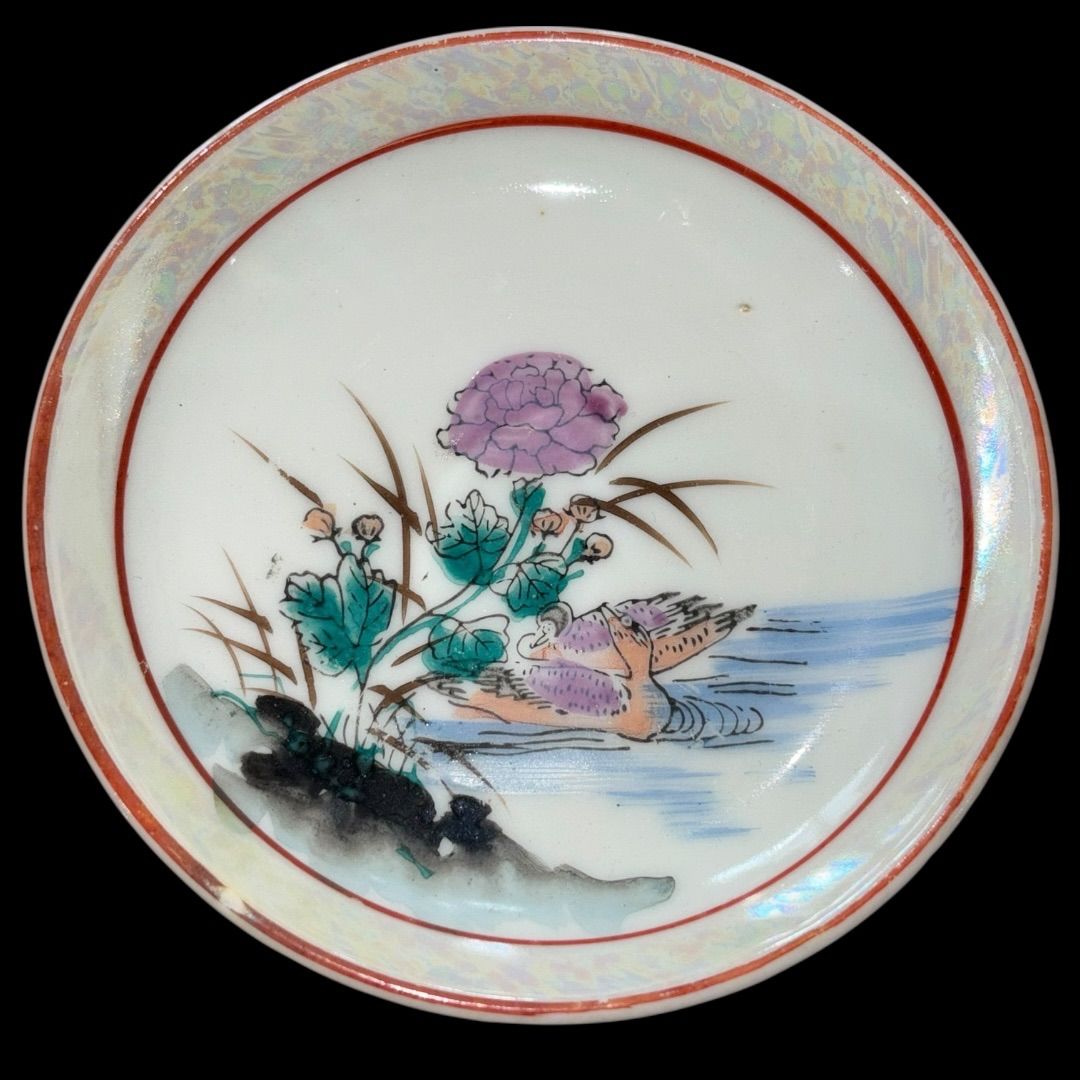 3客セット 花鳥印判 時代物 明治 大正 骨董品 小皿 手描き 美品 3客セット 花鳥印判 時代物 明治 大正 骨董品 小皿 手描き 美品