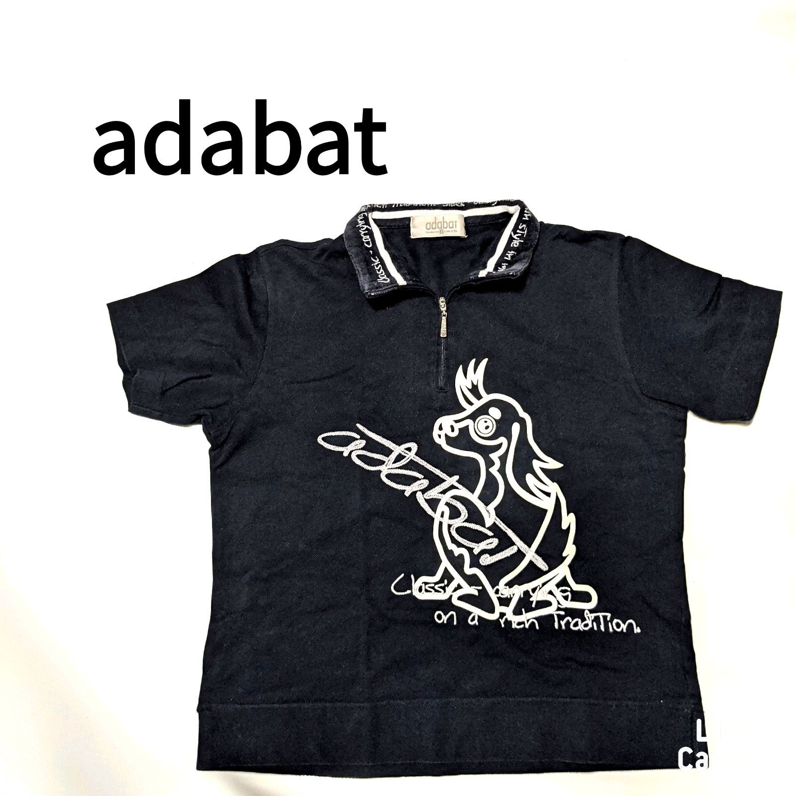 adabat アダバット　メンズ　ポロシャツ　ブラック　Mサイズ