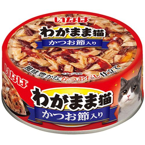 いなば わがまま猫 かつお節入り かつお まぐろ 115g×48缶