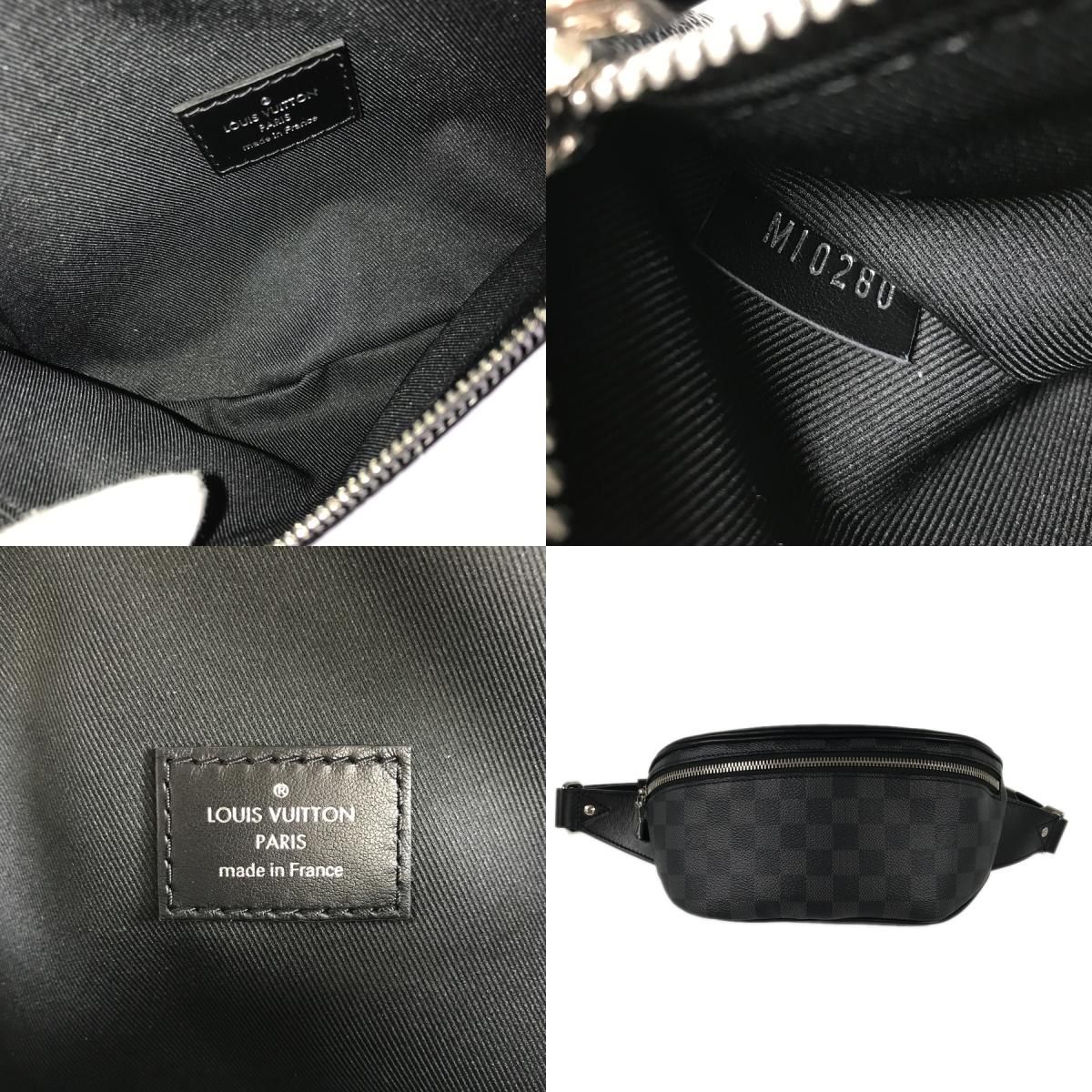 ルイ・ヴィトン LOUIS VUITTON ダミエ グラフィット キャンパス バムバッグ N40362 PVC ボディバッグ sh【中古】