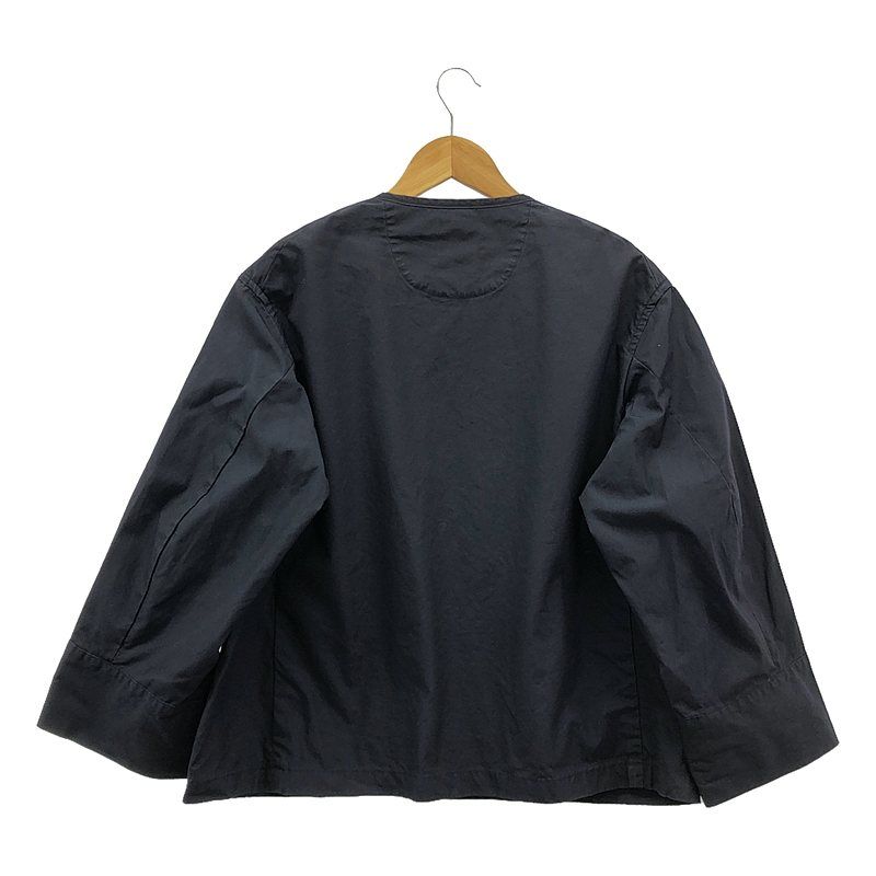 DANTON ダントン ノーカラージャケット 40 ネイビー ワークジャケット DANTON / ダントン | コットン ノーカラー ワークジャケット