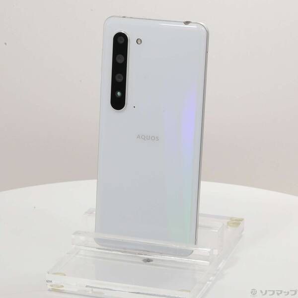 中古品〕 AQUOS R5G 256GB オーロラホワイト 908SH SoftBank