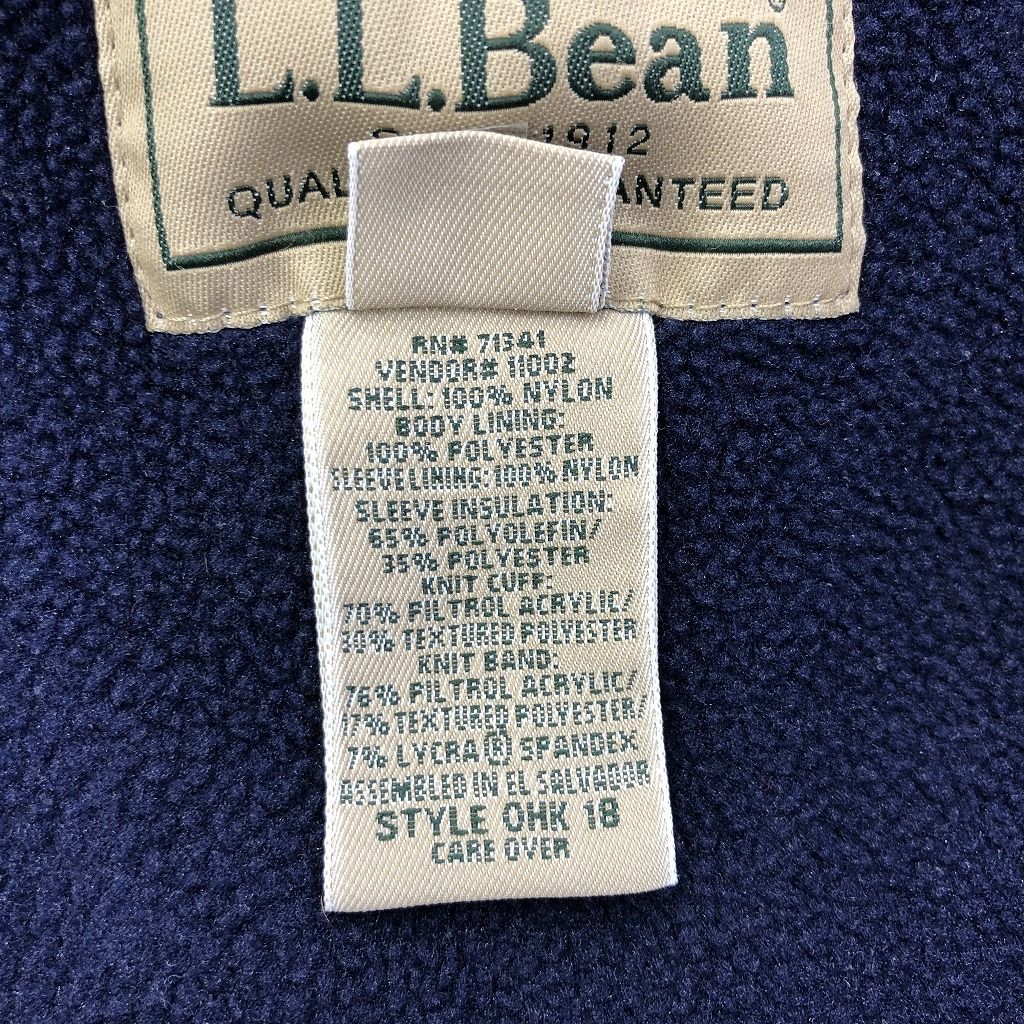 L.L.Bean エルエルビーン ナイロンジャケット アウトドア キャンプ アウター 防寒 ワインレッド (メンズ L)   O8518