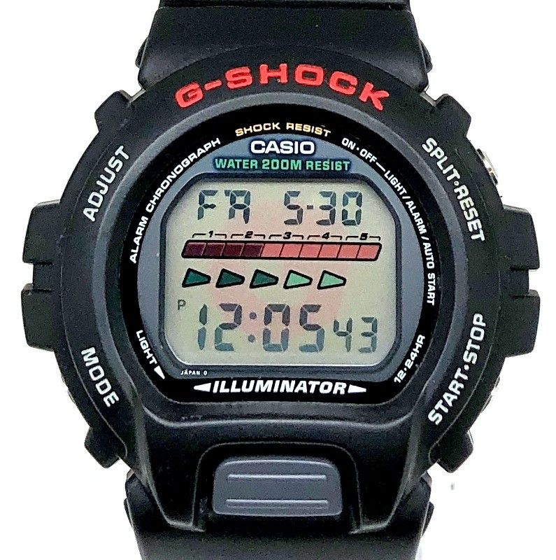 G-SHOCK ジーショック DW-6600-1V ILLUMINATOR イルミネーター 海外モデル 赤ロゴ GマークELバックライト 1994年6月発売