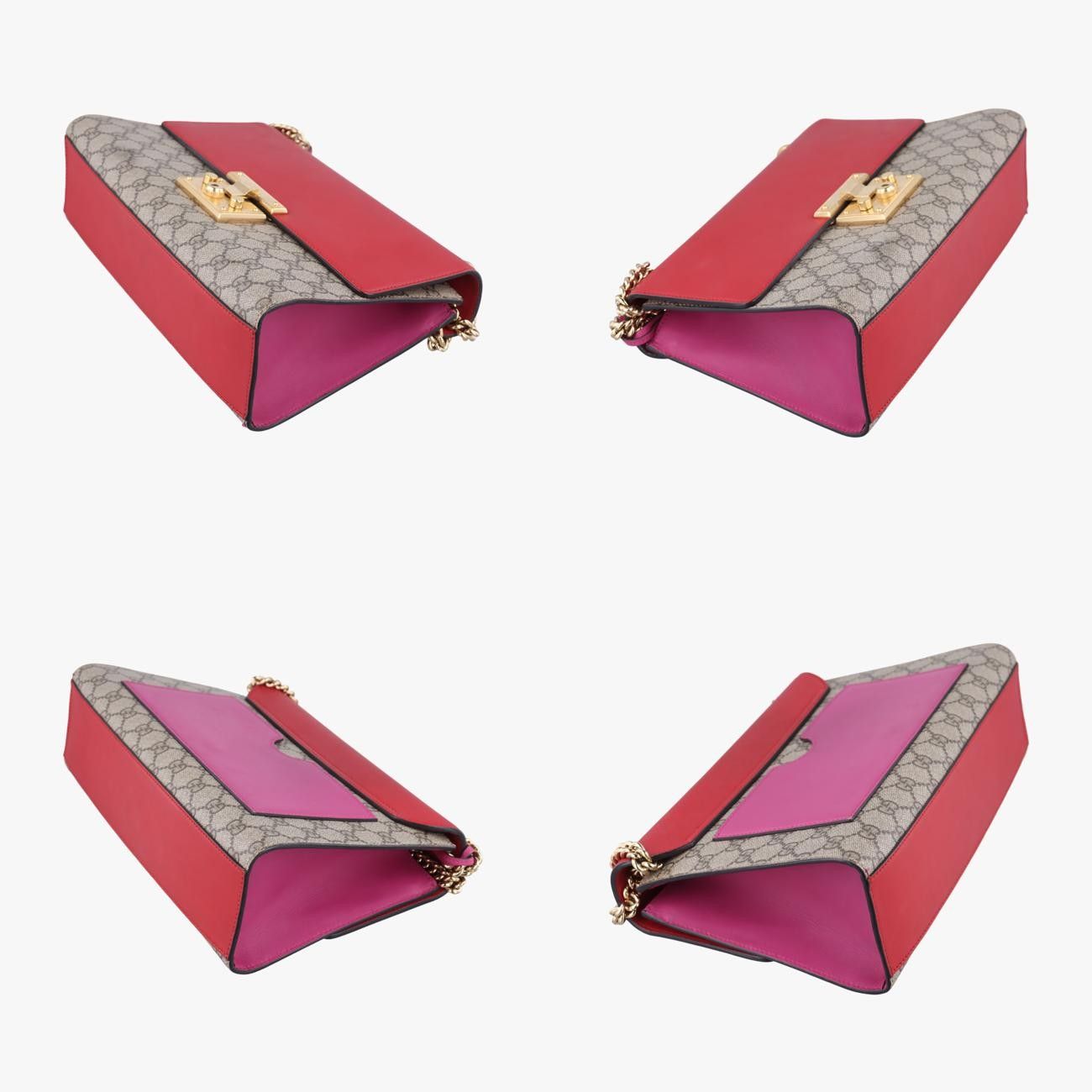グッチGucciパドロックベージュ×レッド×マルチレザー409486D019707362