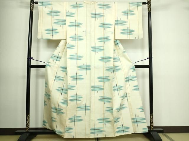 平和屋着物▽上質な紬 単衣 飛鳥文 正絹 逸品 DAAV9662sf