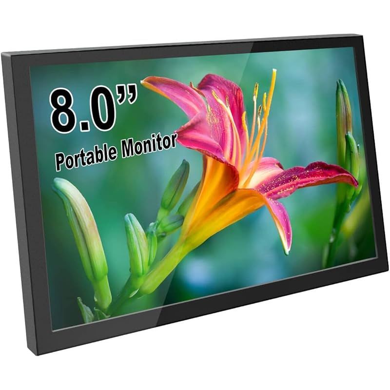 ELECROW 8インチ モバイルモニター 非タッチ液晶ディスプレイ 解像度 USB給電 HDMI対応 Raspberry Pi ノートPC Jetson Nano ゲーム機対応
