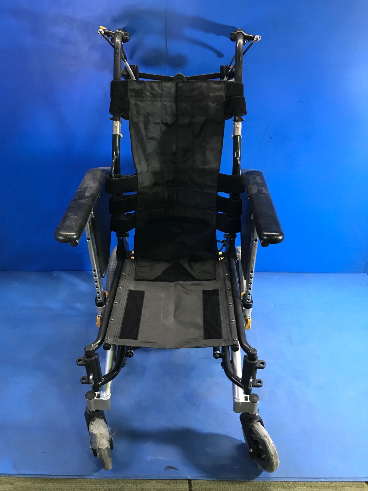 2 松永福利器具製造 介助用車椅子 マイチルト ティルト リクライニング MH-CR3D S-E 400 F02 2017年製 介護 リハビリ 車イス KC