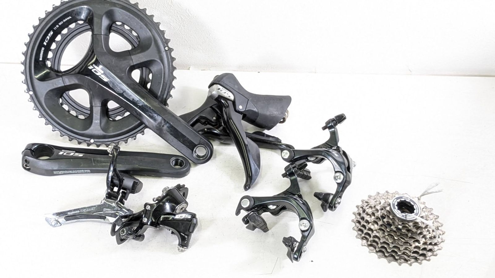 並品 Shimano シマノ 105 5800 BR RD ST FD31.8mm CS 11 28t FC170mm50 34t パーツセット GR250525B