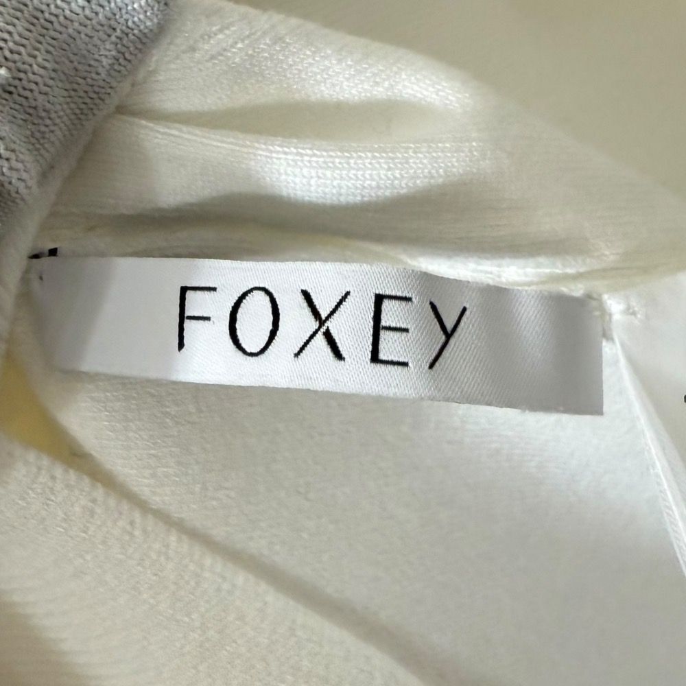 FOXEY - 美品 FOXEY フォクシー 七分袖 ストレッチ クルーネック