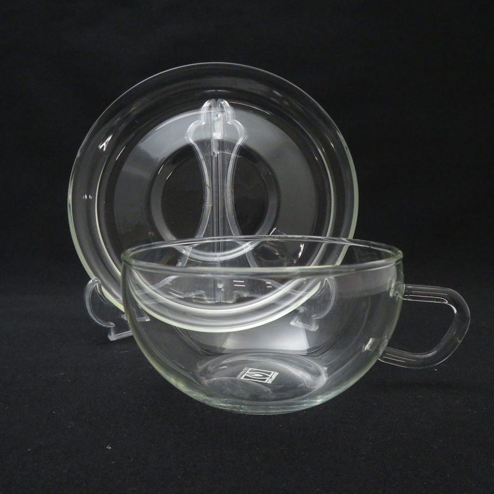 イエナグラス　デザートソーサーまとめ アンティーク雑貨：JENAER GLAS Cup and Saucer イエナグラス