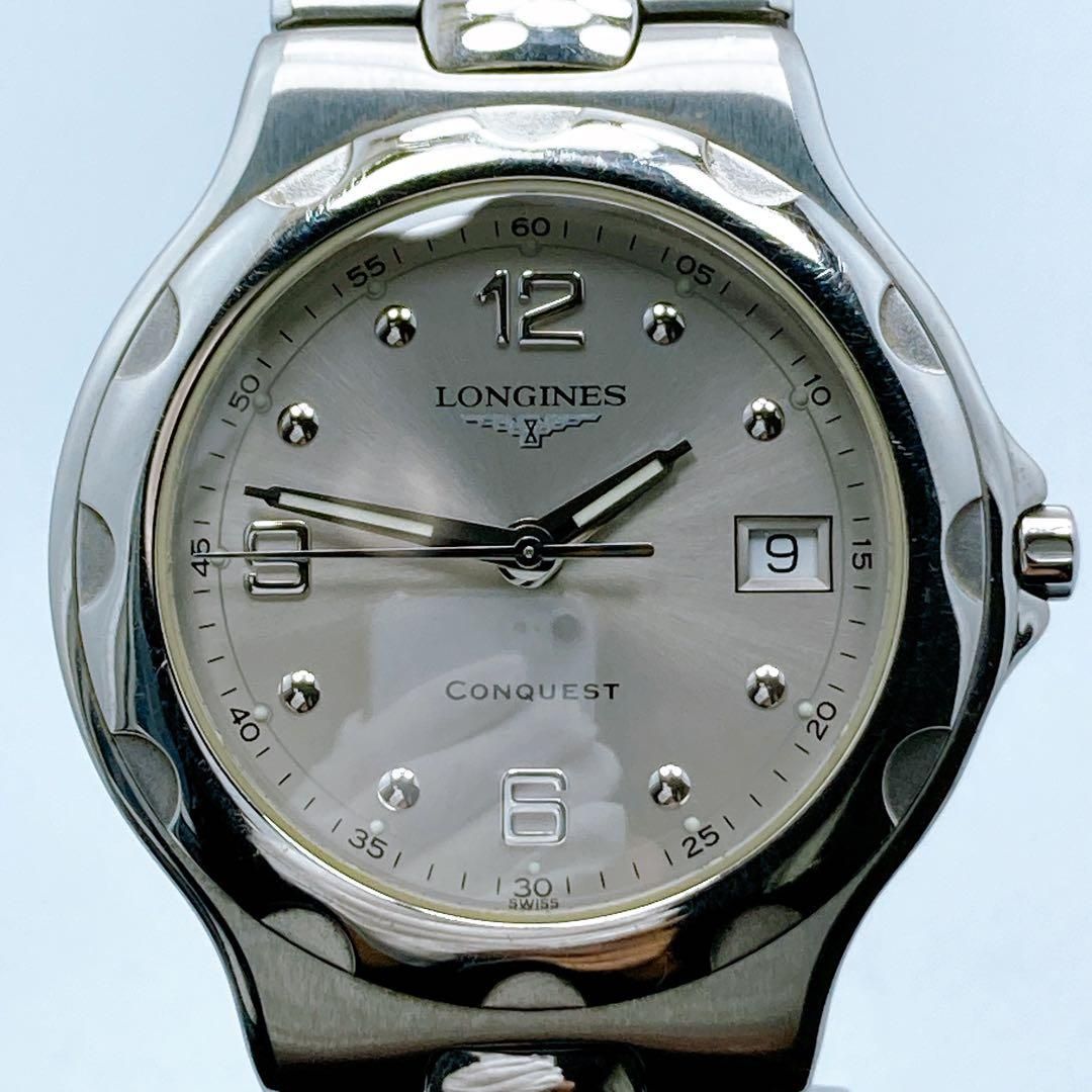 437ロンジン コンクエスト L1.631.4 ラウンド デイト 腕時計