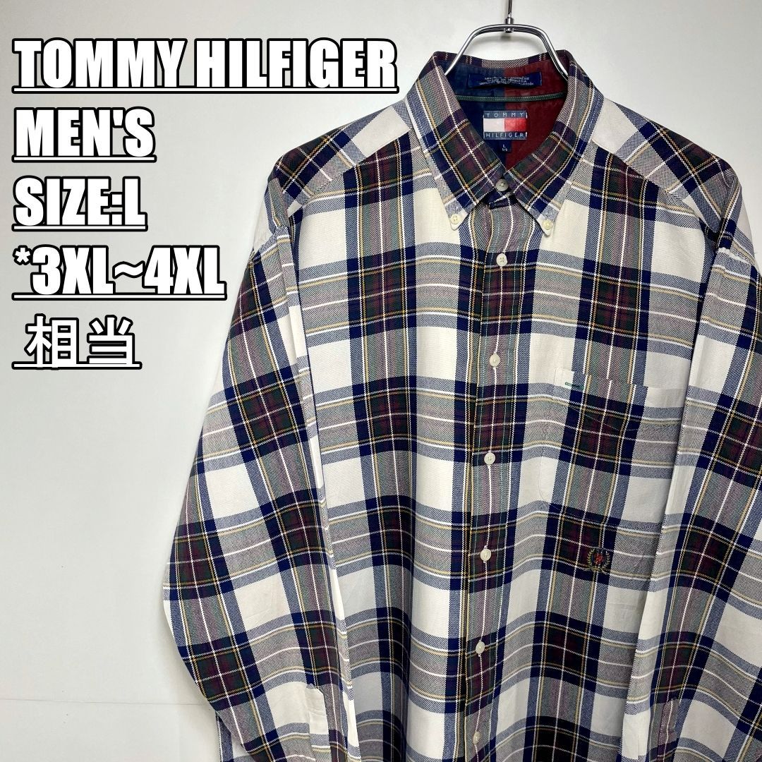 US古着・90s】TOMMY HILFIGER トミーヒルフィガーボタンダウンチェック