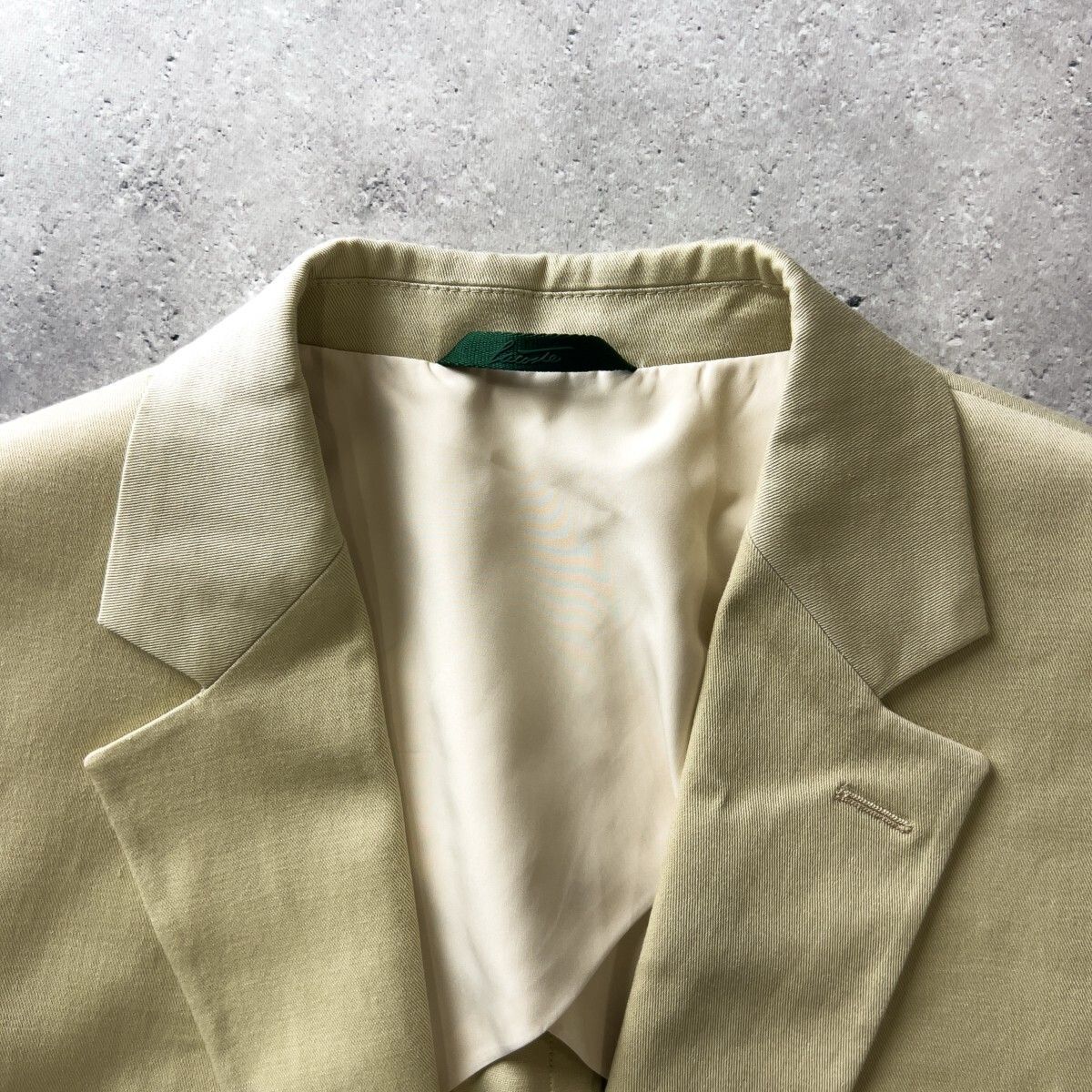 未使用級 ラコステ LACOSTE 綿麻 テーラード ジャケット メンズ 52 (L