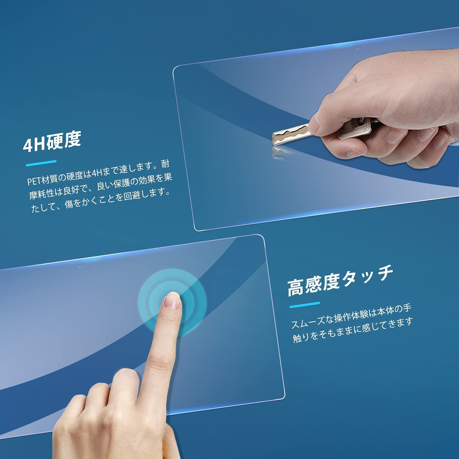 GAFAT KENWOOD ケンウッド MDV-M 907 HDF 彩速ナビ 9型 PET製 車用液晶保護フィルム カーナビ ナビ用保護フィルム 傷防止 汚れ防止 反射防止 指紋防止 防気泡 高透過率 PET製フィルム セット