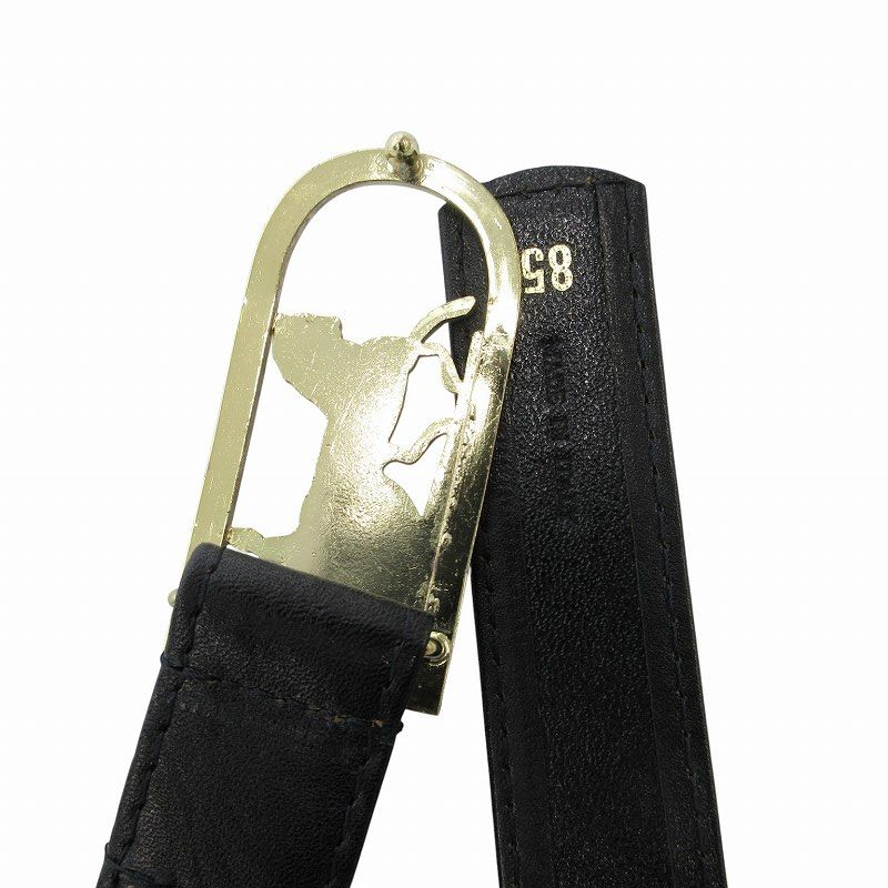セリーヌ♡CÉLINE-PARIS 黒レザーベルト　馬 レディース セリーヌ♡CÉLINE-PARIS 黒レザーベルト馬 レディース