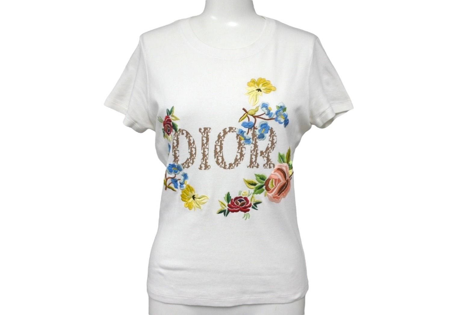 Christian Dior ディオール タンクトップ 花柄 トロッター Dior ディオールトロッター柄花刺繍タンクトップMサイズ