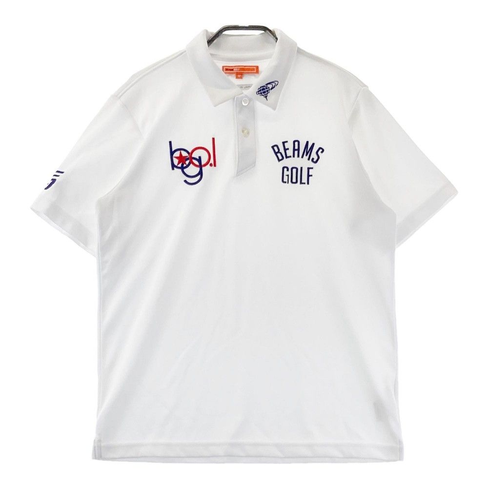 サイズ：M BEAMS GOLF ビームスゴルフ 半袖ポロシャツ ホワイト系