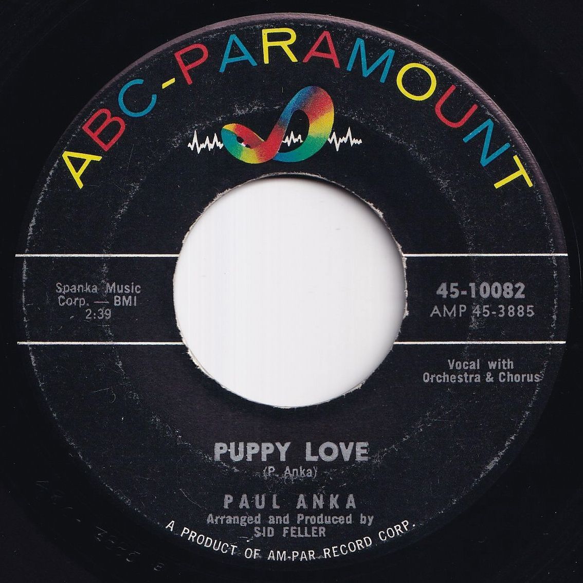 Paul Anka Puppy Love / Adam And Eve ABC-Paramount US 45