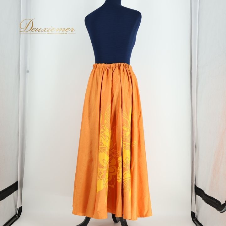 【日本製 フラダンス衣装】オレンジ ALOHA STANDARDS アロハスタンダード ワンピース ドレス 白 ティアレ柄 アロハ かわいい 日本製 フラダンス衣装】オレンジ ALOHA STANDARDS アロハ