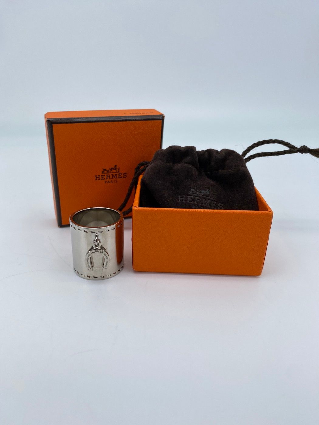 HERMES エルメス メタル ホースシュー スカーフリング シルバー